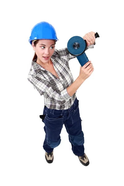 Young woman laborer — Stock Photo, Image