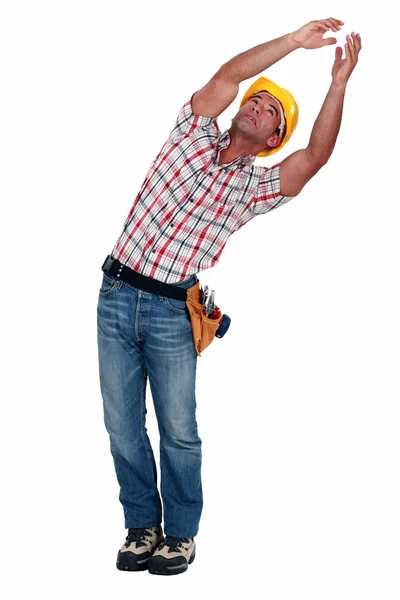 Laborer on white background — Stock Photo, Image