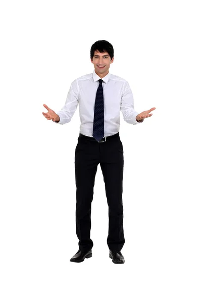 Businessman asking question — Stock Photo, Image