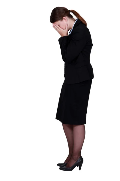 Businesswoman crying — Stock Photo, Image