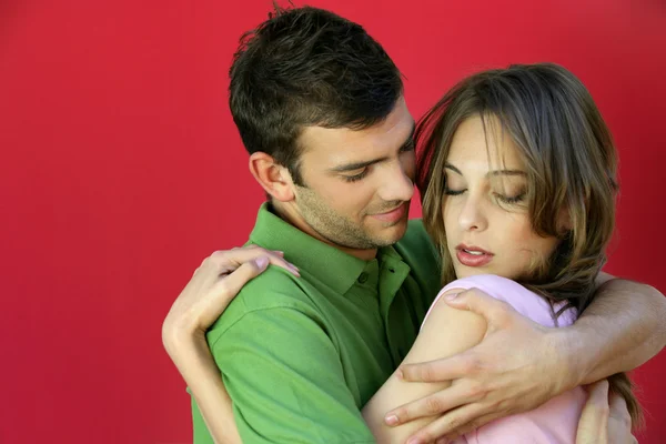 Passionate couple hugging — Stock Photo, Image