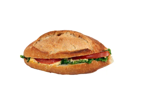 Sandwich på vit bakgrund — Stockfoto