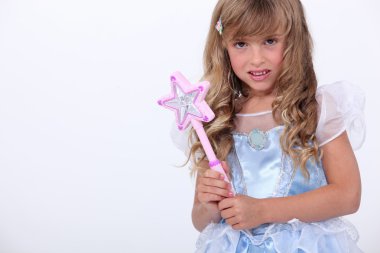 Portrait of a little girl in fairy costume clipart