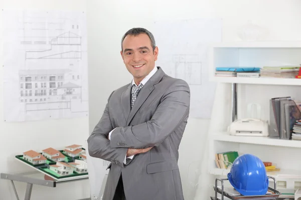 Architect in his office — Stock Photo, Image