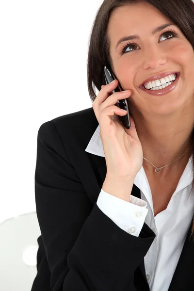 Portrait of a businesswoman on the phone — Stok fotoğraf
