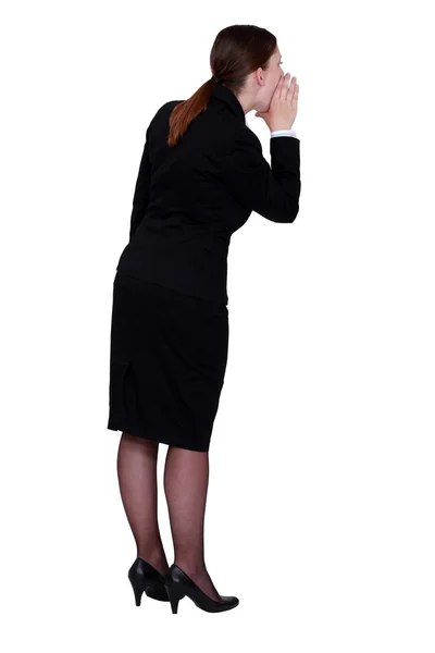 Mujer de negocios gritando — Foto de Stock
