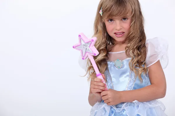 Portrait of a little girl in fairy costume — Stock Photo, Image