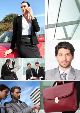 Business themed collage clipart
