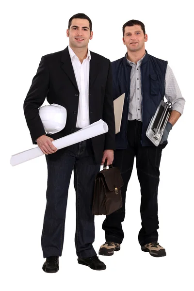 Architect and builder — Stock Photo, Image