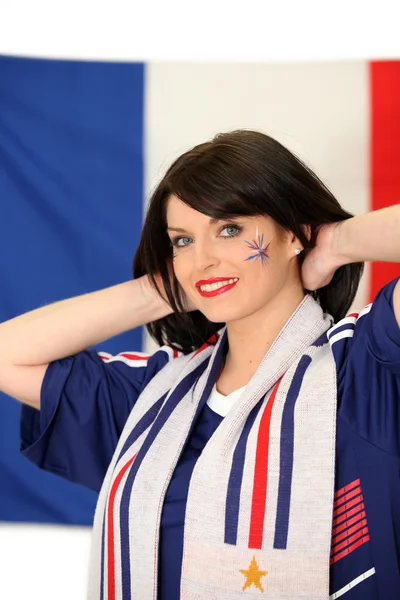 En fransk fotboll supporter — Stockfoto