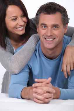 Portrait of a loving couple clipart