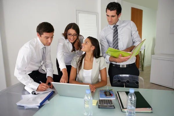 Business group preparing a proposal — Stock Photo, Image