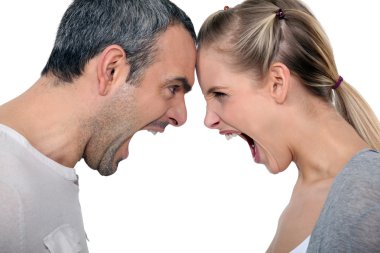 Angry couple clipart