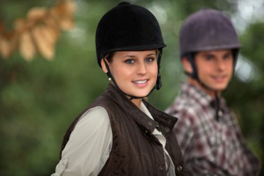 Horseback riders clipart