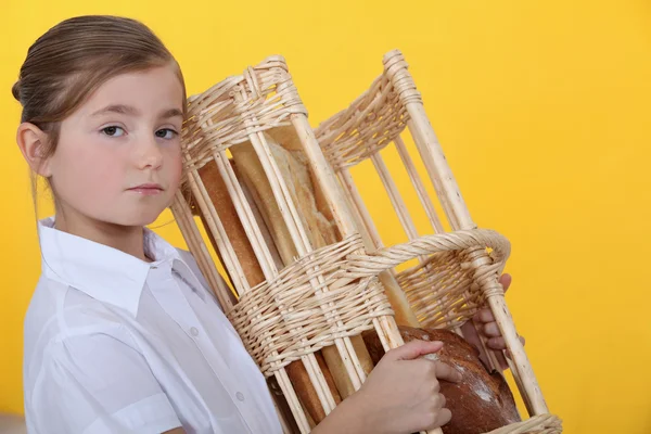Little baker girl — Stock Photo, Image