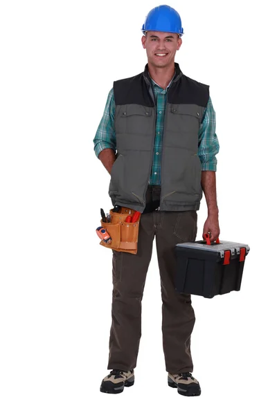 A tradesman arriving at work — Stock Photo, Image