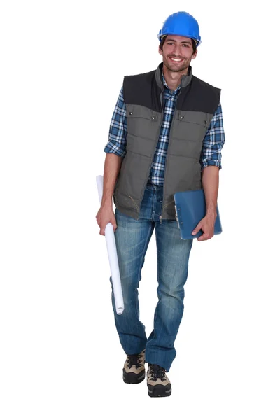 Foreman with clipboard — Stock Photo, Image