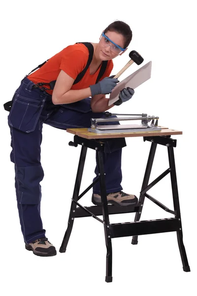 Craftswoman working — Stock Photo, Image