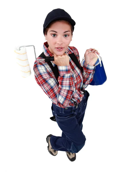 Young woman painter — Stock Photo, Image