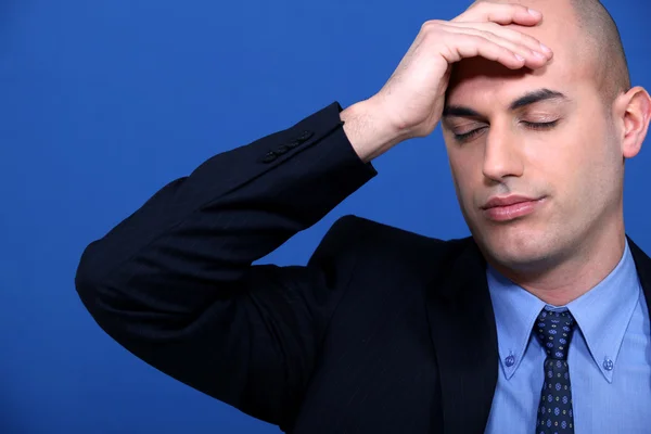 Businessman stressed out at work — Stock Photo, Image