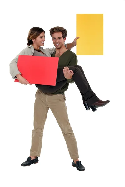 Cheerful couple — Stock Photo, Image