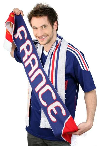 Amante del fútbol francés — Foto de Stock
