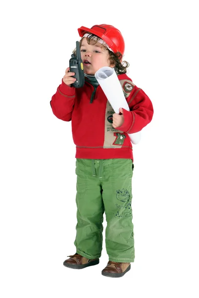 Little boy foreman — Stock Photo, Image