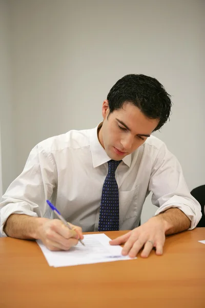 Student in business lecture — Stock Photo, Image