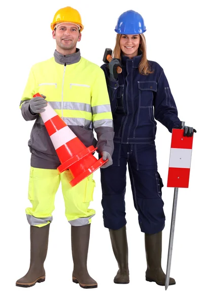 Civil construction workers — Stock Photo, Image