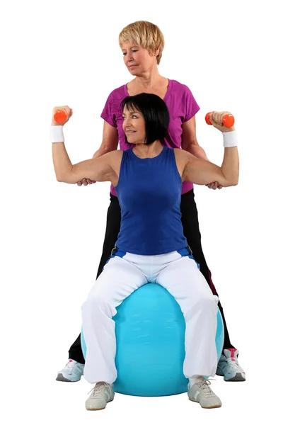 Mature women working out — Stock Photo, Image