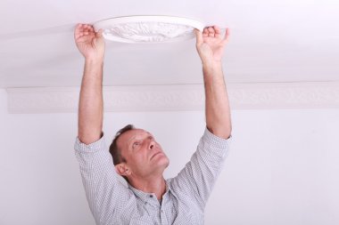 Attaching, plaster light, fitting clipart