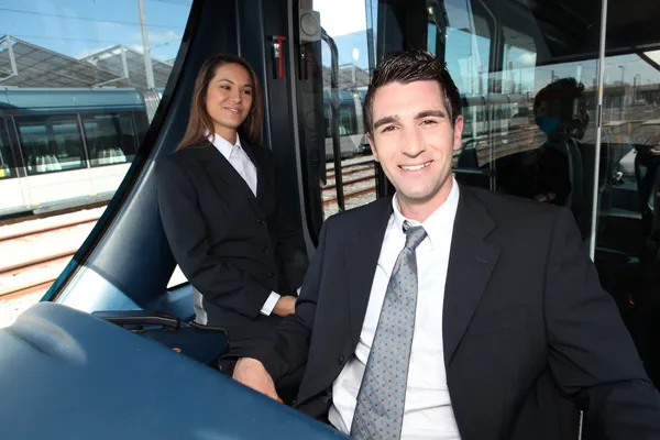 stock image Tramway driver