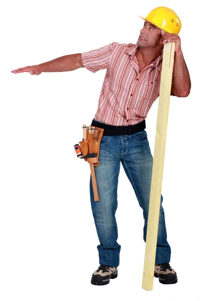 Craftsman seeing an accident — Stock Photo, Image