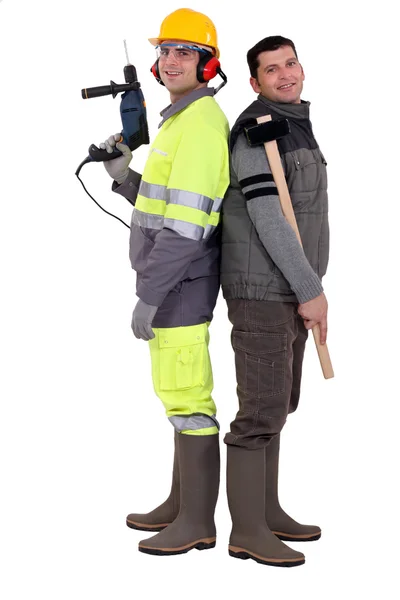 Two construction workers — Stock Photo, Image