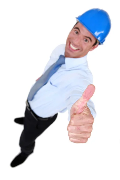 Architect giving thumbs-up — Stock Photo, Image