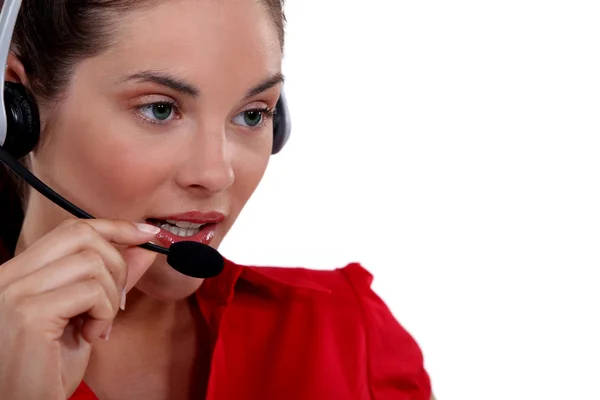 Kvinnliga callcenter arbetare — Stockfoto