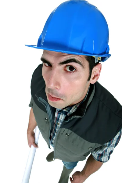 Funny high angle picture of foreman — Stock Photo, Image