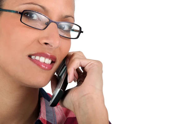 Portrait of woman on the phone — Stock Photo, Image