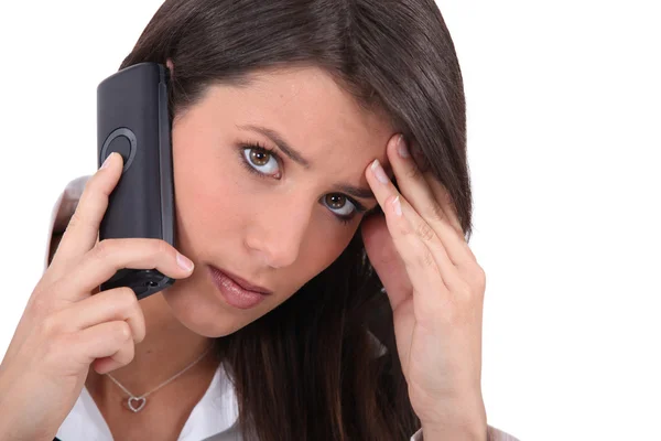Portrait of a businesswoman on the phone — Stockfoto