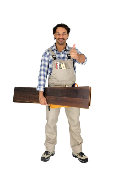 Carpenter giving the thumbs up — Stock Photo, Image