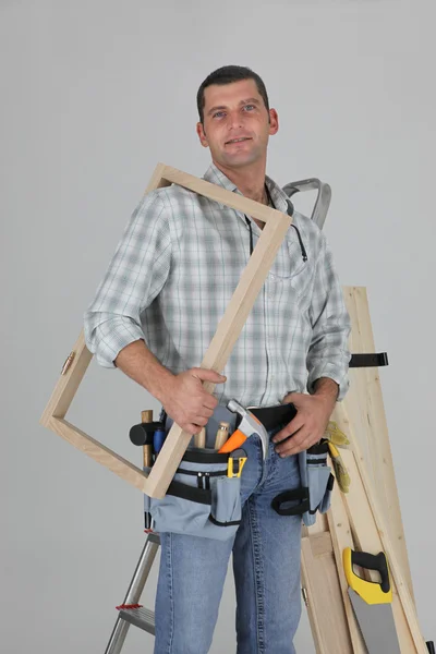 Portrait of a carpenter — Stock Photo, Image