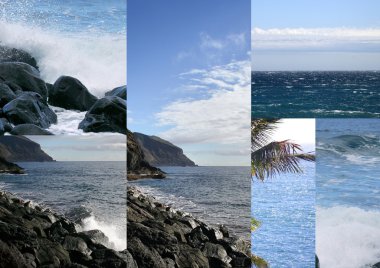 Coast, sea and cliffs clipart