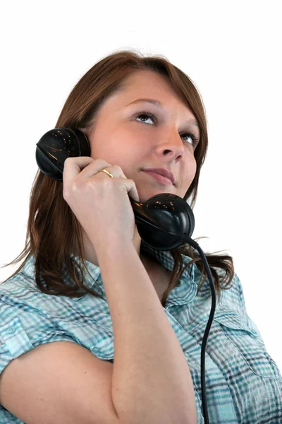 Mulher falando ao telefone — Fotografia de Stock