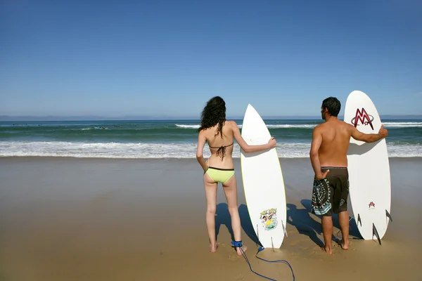 Surf en pareja —  Fotos de Stock