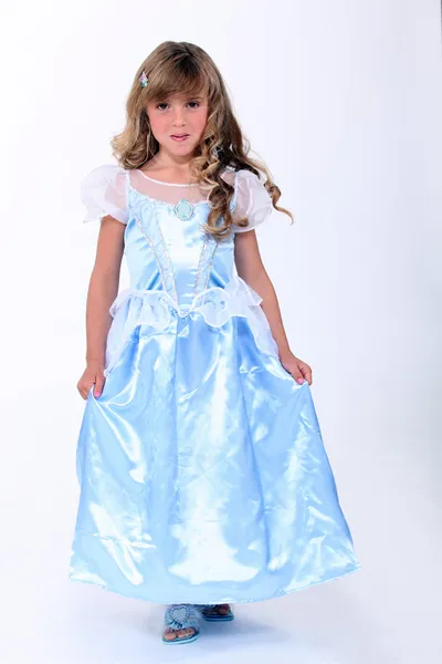 A kis szőke lány öltözött hercegnő — Stock Fotó