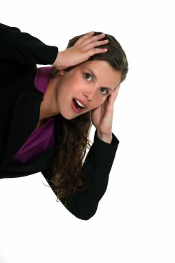 Distraught businesswoman clipart