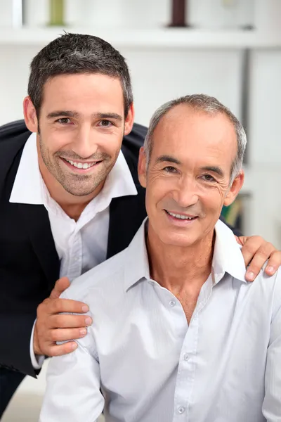 Retrato de pai e filho — Fotografia de Stock