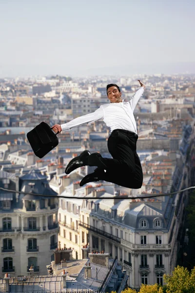 점프 하는 줄 타기 — 스톡 사진