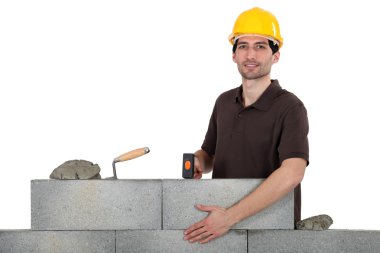 Construction worker at work clipart