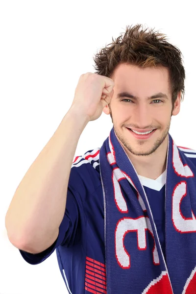 Portrét fotbalový fanoušek — Stock fotografie